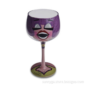 Paint/Wine Glass with 380mL Capacity and 80mm Top Diameter, Customized Designs Welcomed